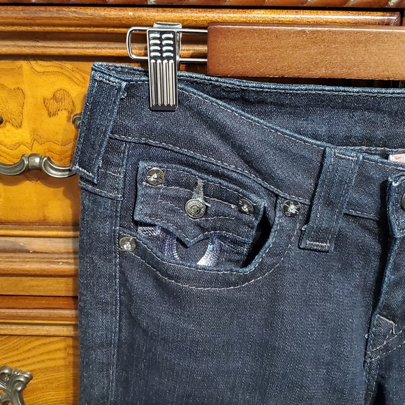 TRUE RELIGION sequin envelope pocket jeans 28 - Picture 5 of 7